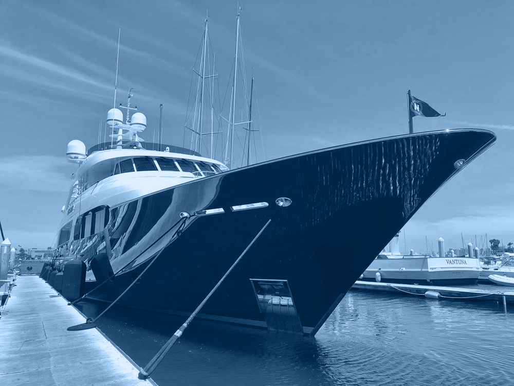 Boat docked at pier